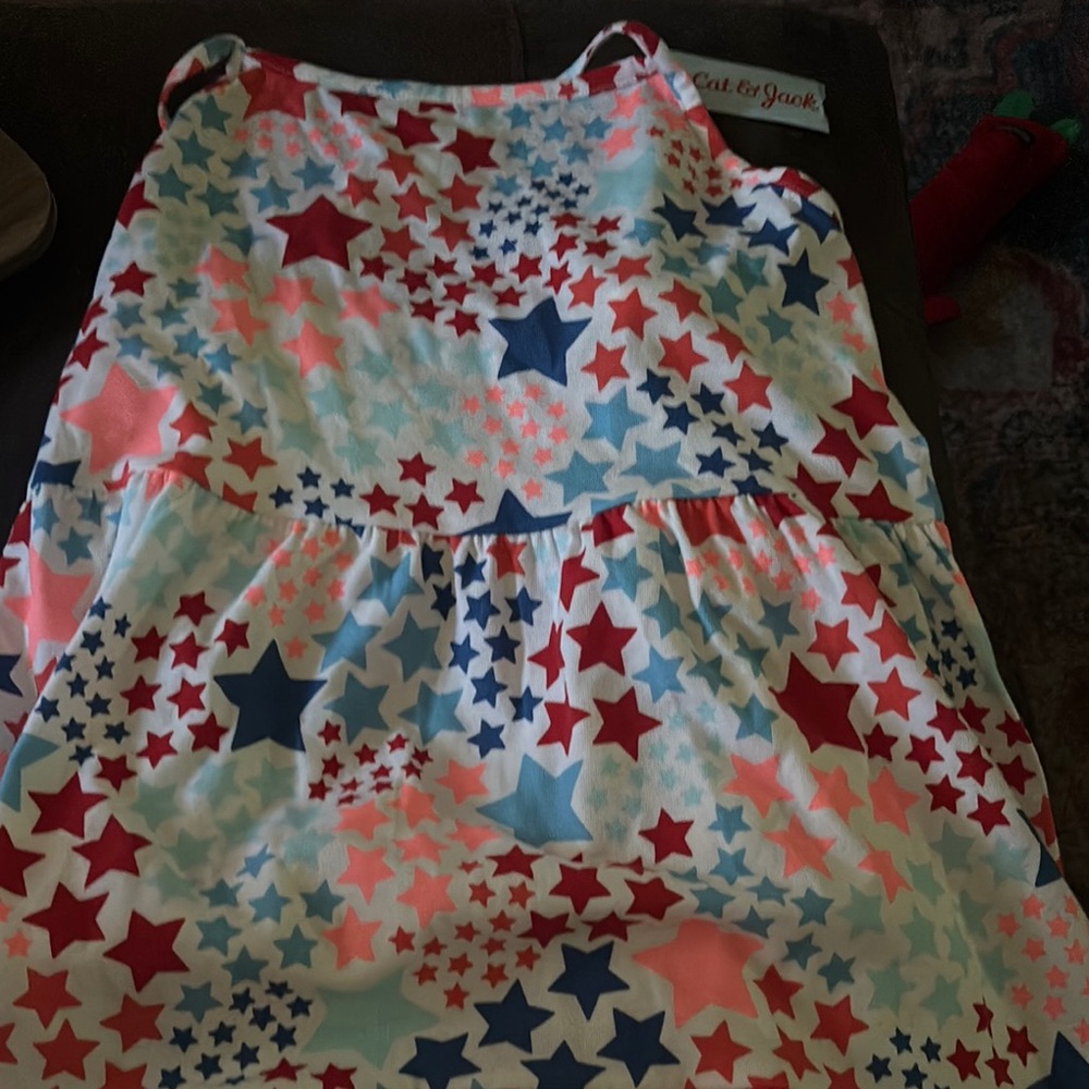 Cat & Jack july 4th Sundress Sleeveless Spaghetti Strap